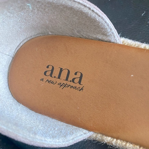 A.N.A Espadrilles Sandals Light Grey Size 8.5 - Picture 11 of 13